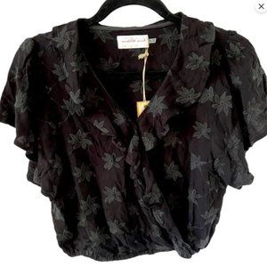 Mustard Seed Crop Floral Embroidered top